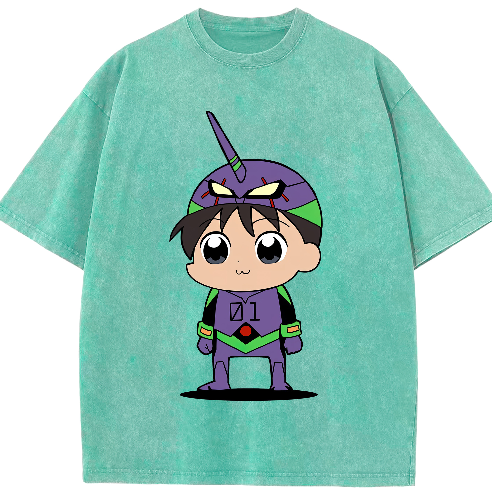 （画像用） EVA 新世紀エヴァンゲリオン 綿100% ヴィンテージ風 半袖Tシャツ（フロントプリント）